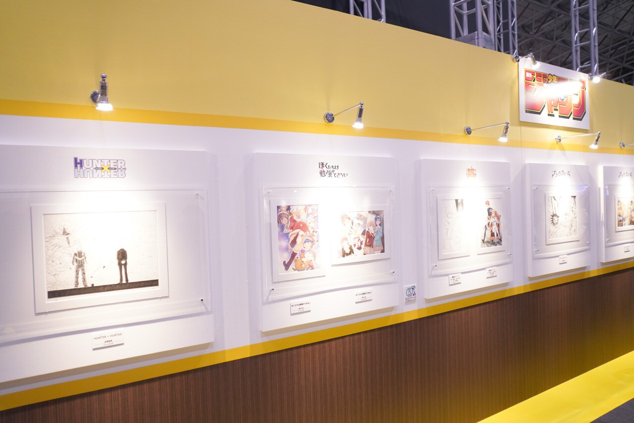 週刊少年ジャンプ作品の原画展示。