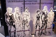 「ジョジョの奇妙な冒険」のパネル展示。