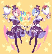 「Re:ゼロから始めるラムとレムの誕生日生活2019 in渋谷マルイ」ビジュアル