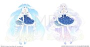雪ミクとのコラボイラスト。