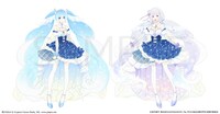 雪ミクとのコラボイラスト。