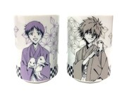 フェアのビジュアルが使用された湯のみセット。