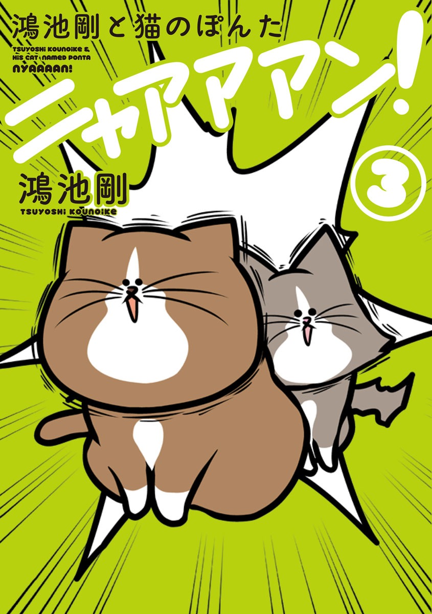 「鴻池剛と猫のぽんた ニャアアアン！」3巻