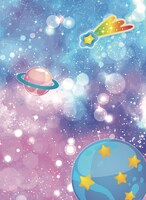 前売券特典「はって！はがして！あそべちゃう！きらぴか☆ユニバースシール・ユニバース」の裏面。