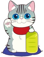 招き猫になった「ねこ、はじめました」のニャオ。