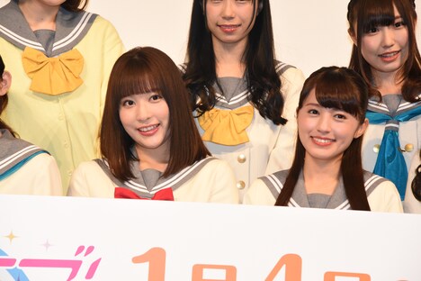 「ラブライブ！サンシャイン!! The School Idol Movie Over the Rainbow」の完成披露試写会の様子。