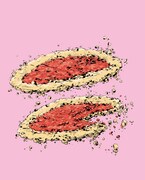 「二枚のピザ（モモ）」