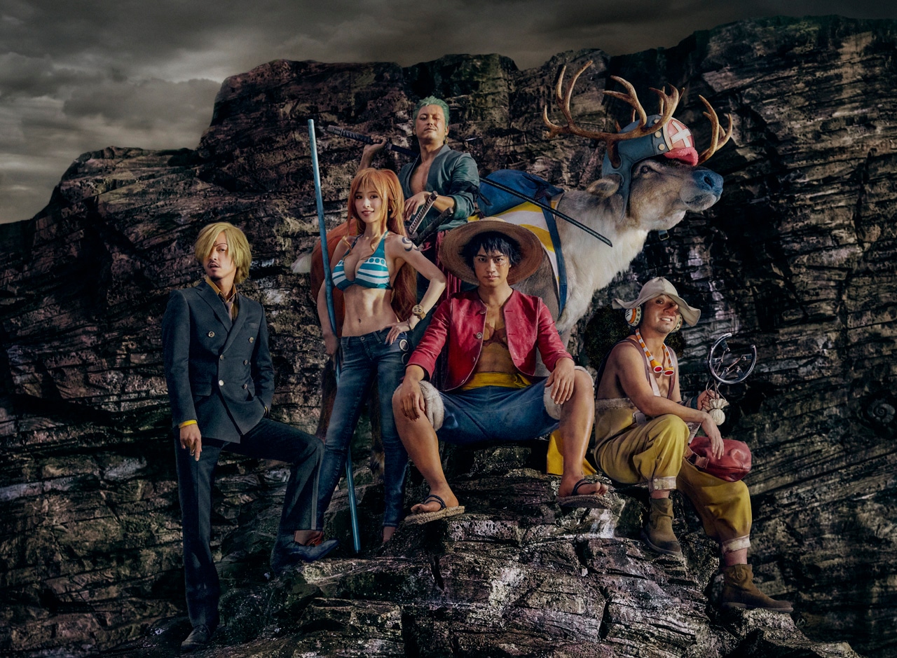 「ONE PIECE」とIndeedのコラボビジュアル。