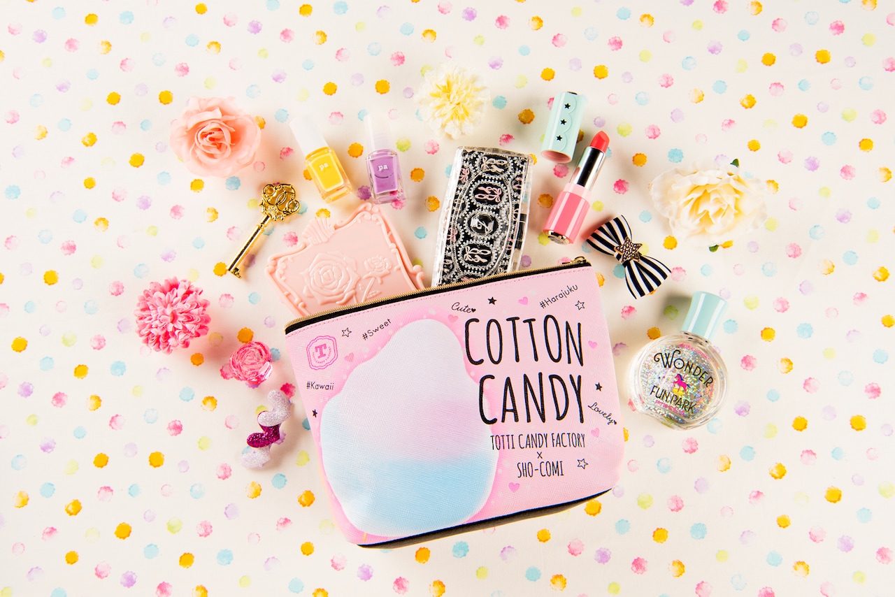 TOTTI CANDY FACTORYのカラフルわたあめがポーチに！Sho-Comiに付属
