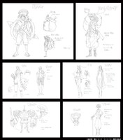 「ONE PIECE STAMPEDE」尾田栄一直筆の衣装設定画。