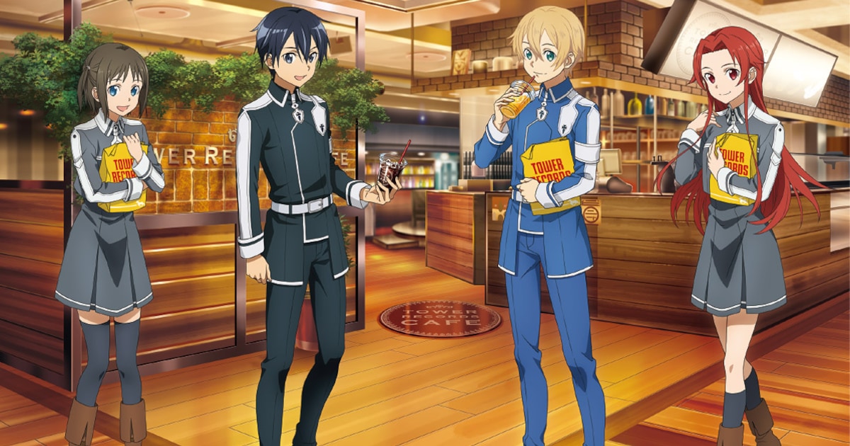 SAO×タワレコカフェが東京・大阪・札幌で、店員に扮したアスナとアリス 