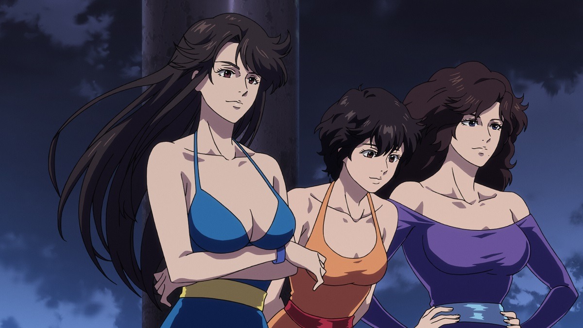 怪盗キャッツアイ。左から次女・瞳、三女・愛、長女・泪。