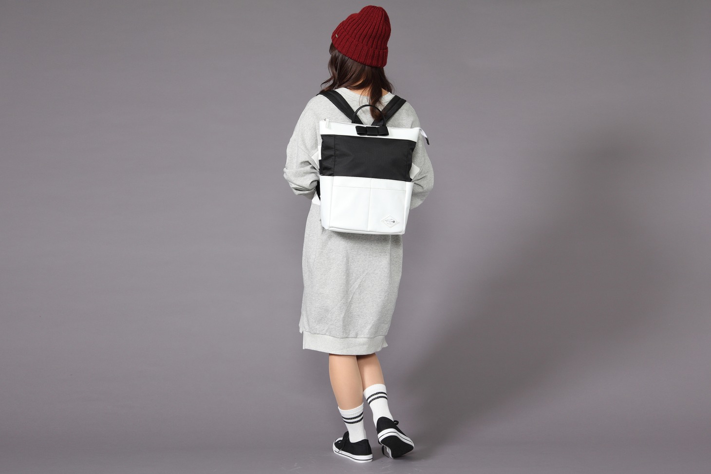 平和島静雄モデルのリュックの使用イメージ。