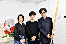「ゴロウ・デラックス」より。左から外山惠理アナウンサー、坂本眞一、稲垣吾郎。