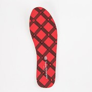 「HAPPY PARTY TRAIN」をモチーフにしたスニーカーのインソール。