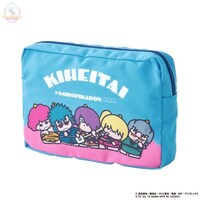 「銀魂×Sanrio characters　ポーチ / KIHEITAI （ブルー）」