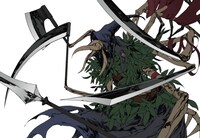 ウルフランの妖精・フィッチャー。刃物と化した6本の腕で相手を切り刻む。