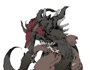 フリーの妖精・レッドフッド。爪や牙、咆吼による音波攻撃を用い、敏捷性に優れている。