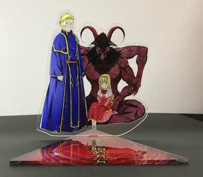 「魔王の始め方 THE COMIC」5巻の限定版に付属するアクリルフィギュア（オモテ）。