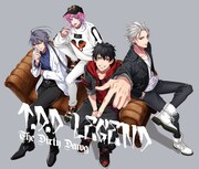 「ヒプノシスマイク -Division Rap Battle- “Battle Season”新曲CD(仮)」のバックカバーに使用されるThe Dirty Dawgの描き下ろしイラスト。