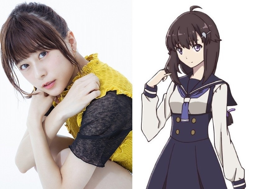 水瀬いのり（左）、永坂カスミのキャラクタービジュアル（右）。