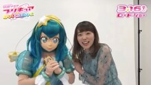 「映画プリキュアミラクルユニバース」動画コメントより。左からキュアミルキー、小原好美。