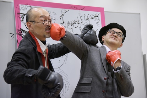 藤田和日郎(左)と島本和彦(右)。