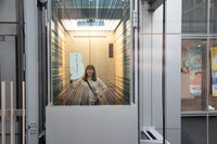 「区庁舎がマンガ・アニメの城になる」の会場の様子。