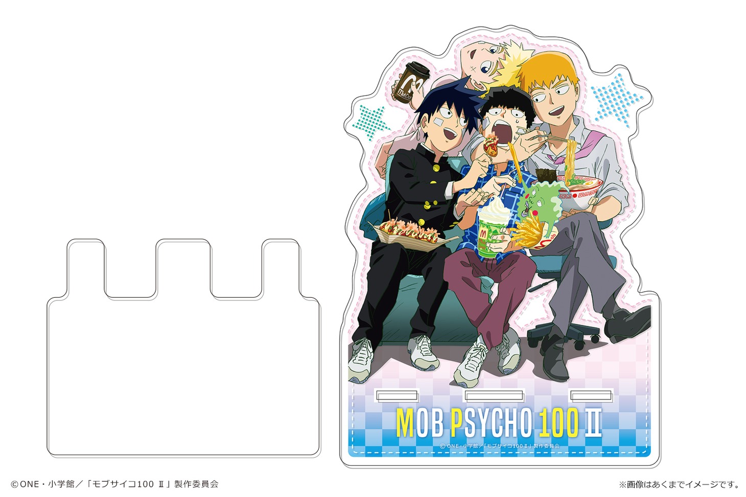 展覧会先行販売商品のアクリルマルチスタンド。