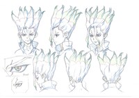 千空（CV：小林裕介）のキャラクター設定画。