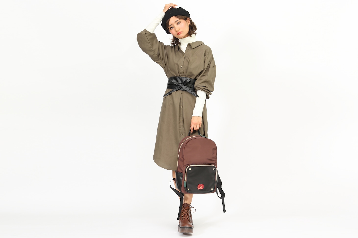 MaMモデルのリュック使用イメージ。