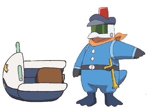 パトロールカーと警備隊員。