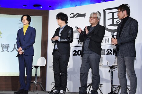 新プロジェクト製作発表会見の様子。