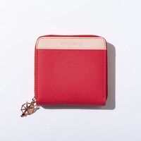 「木之本桜モデル バイカラーハーフウォレット（パステルレッド）」