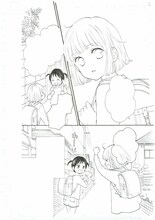 こうち楓による「もふもふのほんと」収録作品の下絵。