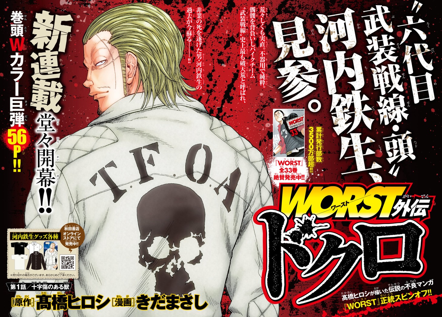 「WORST外伝 ドクロ」扉ページ
