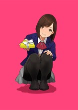 萌黄ホミ（CV：洲崎綾）のバレンタインイラスト。