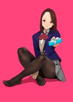 藍川レン（CV：戸松遥）のバレンタインイラスト。