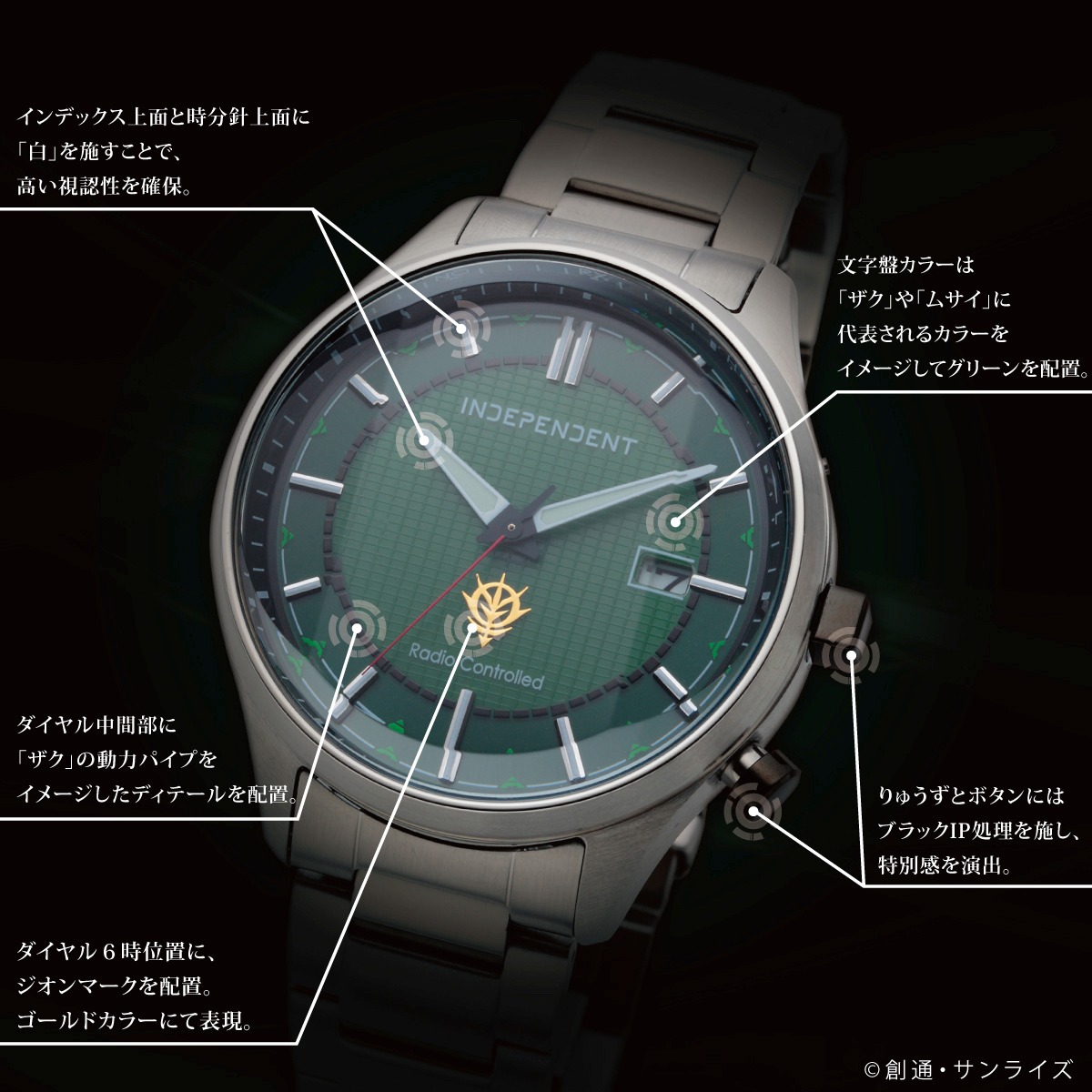 「機動戦士ガンダム×INDEPENDENT ジオン軍ウォッチ 40周年記念モデル」ジオンモデル