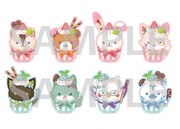 「めいこいホワイトデー HAPPY WHITE DAY くじ」E 賞の2枚組ステッカーセット（全8種）。