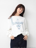 「SUNDAYじゃねーの プルオーバー」の着用例。