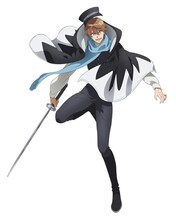 沖田総司（CV：代永翼）。新撰組一番隊・組長。並外れたセンスと好戦性を併せ持つ天才剣士。いつも笑顔を浮かべているが、その実は戦闘狂。妥協を許さず、天性の勘の良さによって仕事を遂行する反面、目的を邪魔されると露骨な感情を露わにするなど、アンバランスな子供らしさも垣間見せる。