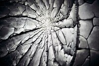 ナルトの「螺旋丸」による大穴を再現したグラフィック。