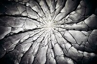 ナルトの「螺旋丸」による大穴を再現したグラフィック。