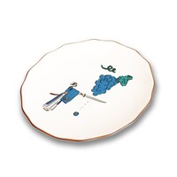 「九谷焼 花型皿（三日月宗近）」