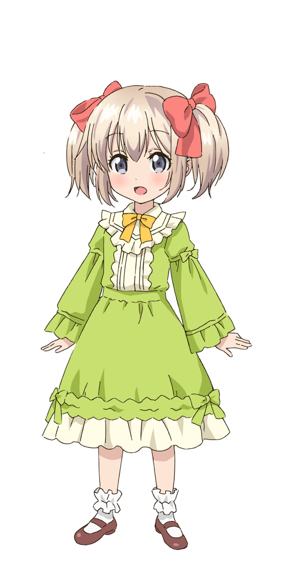 ラティナ（CV：高尾奏音）。デイルに森で拾われた魔人族の少女。詳しい生い立ちは不明。素直で優しくとても賢い、冒険者が集う「踊る虎猫亭」のアイドル的存在。角を隠すようにリボンを結んでいる。