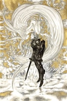 天野喜孝《ファイナルファンタジーXIV 嵐神と冒険者》2010年 アクリル・紙 FINAL FANTASY XIV/(c)SQUARE ENIX CO.,LTD. All Rights Reserved./IMAGE ILLUSTRATION:(c)YOSHITAKA AMANO