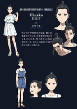 日奈子（CV：赤崎千夏）の設定画。