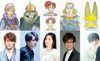 劇場アニメ「二ノ国」追加キャスト。左からヨキ役の宮野真守、ガバラス役の津田健次郎、サキ / ヴェルサ役の坂本真綾、バルトン役の山寺宏一、ダンパ役の梶裕貴。