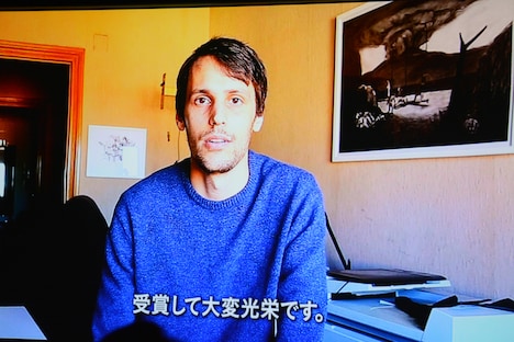 アニメーション部門の大賞を受賞したBoris LABBE。